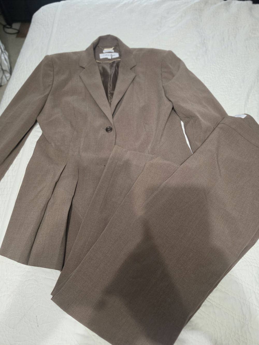 Calvin Klein Brown Two-Piece Suit - Blazer & Trousers